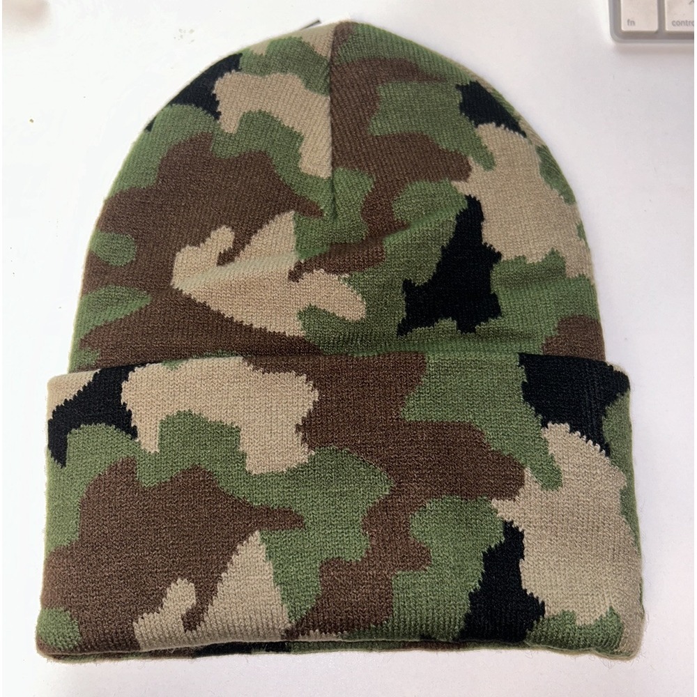 Caterpillar Men's Trademark Cuff Beanie One Size Woodland Camo NEW NWT - Picture 2 of 3